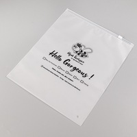 Sacs à fermeture éclair en PVC transparent en plastique personnalisé d'usine T-shirt transparent/givré PE Emballage de vêtements avec logo pour chaussettes, chaussures et vêtements