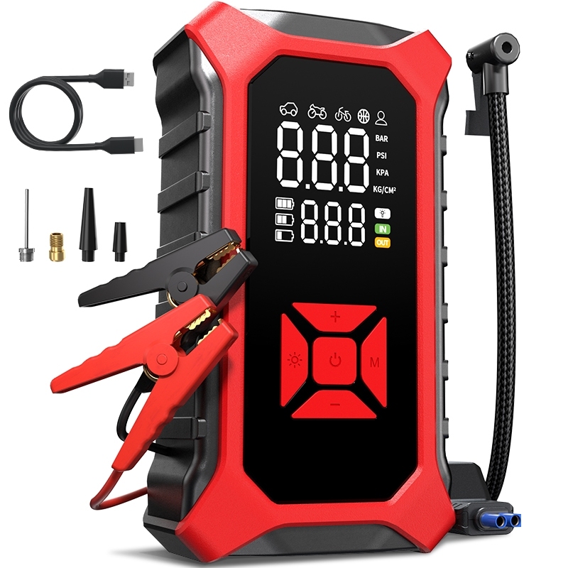 Car Inflator Jump Starter 8000mah Portable