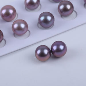 ผู้ผลิตขายส่งไข่มุกน้ำจืดรูปทรงกระดุมขนาด 12-13 มม. แสงสว่างดี กระจายแสง คุณภาพ 5A สำหรับทำสร้อยคอ DIY - Product Image 5