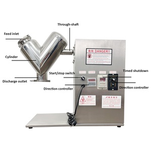 Mezcladora de Polvo Tipo V para Laboratorio, para Pequeños Lotes de Polvo Seco y Gránulos, Alta Uniformidad, Equipo de Mezcla para I+D - Product Image 3