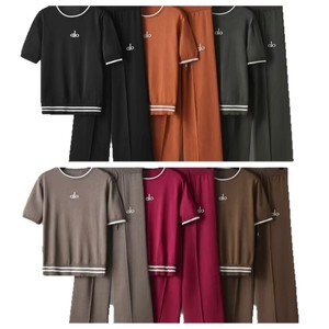 <span class=keywords><strong>Pantalon</strong></span> large tricoté à taille haute et col rond, à manches courtes, motif écossais, décontracté et élégant, nouvelle collection été 2026 pour <span class=keywords><strong>femme</strong></span> - Product Image 5