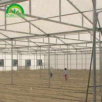 Serre horticole multi-travées CMA1080 de grande taille avec couverture en polycarbonate et structure galvanisée à chaud pour la culture commerciale de légumes