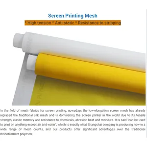 Silk Screen Mesh Good Prices High Grade Polyester Mesh Silk Fabric For Screen Printing