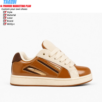 Sneakers pour hommes de créateurs, chaussures personnalisées avec logo, métalliques, épaisses, tendance, décontractées, respirantes, légères, confortables, en cuir véritable