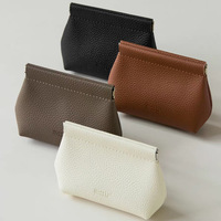 Sac à fermeture automatique étanche en cuir rétro simple à motif shrapnel, idéal pour bijoux, clés et articles divers pour femme – Vente directe usine