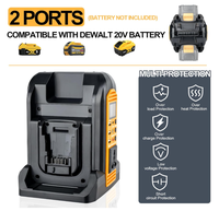 Convertisseur de puissance 2 ports 350W pour batterie Dewalt 18v Portable DC to AC 220-230V Outdoor Generators Converter USB-A & Type-C Port