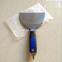 Grattoir à couteau multi-mastic en acier inoxydable durable pour mur de remplissage de cloisons sèches avec poignée TPR pour projets industriels et de bricolage