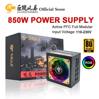 ATX 850W Modular penuh RGB 80Plus Emas 20 + 4Pin 12V PSU profesional e-sports Video Game komputer Server catu daya tersedia