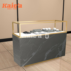 Thiết kế hiện đại kính hiển thị truy cập trang sức Showcase kim loại đứng hiển thị cho cửa hàng đồ trang sức Showcase tủ trưng bày - Product Image 3