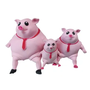 Palla antistress antistress a forma di maiale a forma di maiale elasticizzato rosa di alta qualità