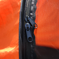 Hamac-lit double portable pour le camping en plein air, ouverture automatique rapide avec moustiquaire à fermeture éclair, polyamide, capacité de poids de 200 kg