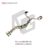 ING SUS304 avec tuyau en Z et soupape pour Audi RS5 B8 4.2L CFSA 2010-2015 |   Échappement à quatre sorties avec télécommande – Vente en gros
