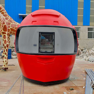 Custom FRP Giant Motorcycle Helmet Booth - Novelty <strong>Food</strong> Stall/Kiosk for Cafe, Hot Dog <strong>Stand</strong> - Weatherproof Design. - Product Image 3