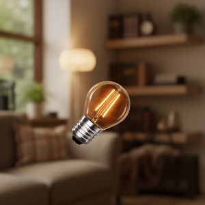 Lampadina a Filamento LED Sferica 4W Ambra Attacco E27 Luce Calda per Uso Interno - Product Image 3