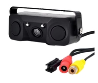 Kamera Mundur Mobil 3-in-1 Universal CMOS Night Vision 2 LED Light, Sensor Parkir Mudah, Kamera Pandang Belakang Mobil