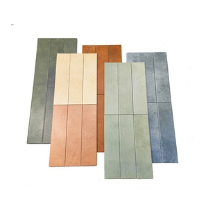 <span class=keywords><strong>Carrelage</strong></span> mural antidérapant mat Wabi-Sabi en terre cuite <span class=keywords><strong>rouge</strong></span> vintage, forme longue et allongée, 75x300, pour salle de bain, restaurant, <span class=keywords><strong>cuisine</strong></span>, jaune vert - Product Image 2