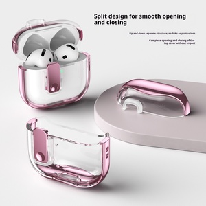JMETEC 透明TPU電気メッキエコフレンドリー保護ケース AirPods4およびPro2 Gen 2ワイヤレスイヤホン用 - Product Image 4
