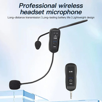 Microphone dynamique sur l'oreille sans fil professionnel 2.4G cardioïde omnidirectionnel LED XLR microplastique métal pour la diffusion en direct