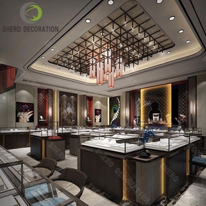 Exhibidores Modernos para Joyería en Centros Comerciales, Vitrinas Iluminadas, Mostrador Tipo Isla para Joyería de Diamantes - Product Image 1