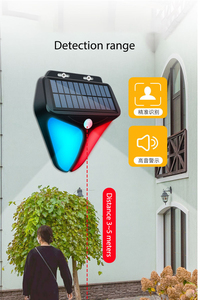 Lampes de rue solaires LED Lampes d'alarme Lampe murale solaire Capteur Alarme Sonore Lumière Solaire Veilleuse Alimentée Extérieure Mouvement Étanche - Product Image 5