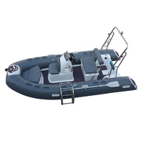 Bateau de pêche de luxe en fibre de verre RIB 390BL avec tube gonflable Hypalon, couleur au choix, bateau semi-rigide