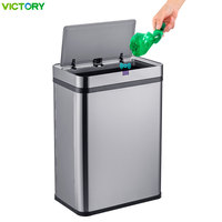 Poubelle intelligente à capteur robuste disponible en |   Acier inoxydable 50L/60L, automatique sans contact pour hôtel et cuisine