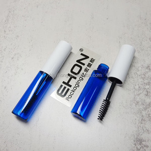 Tube cosmétique cylindrique en plastique transparent pour mascara et eye-liner, avec brosse fine en nylon, imprimé personnalisé, moulé par injection - Product Image 3