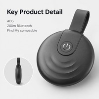 Pelacak GPS Grosir & Pelacak Hewan Peliharaan Bulat dengan Pengait Bahan Plastik ABS OEM/ODM Logo Kustom Pemasok Pabrik