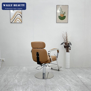 Marrón ajustable Wally salón de belleza muebles de peluquero <span class=keywords><strong>peque</strong></span>ñas sillas de peluquería Silla de peluquero portátil duradera - Product Image 5