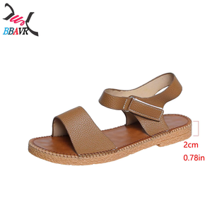 New Arrival Simple Pure Colors Women <b>Shoes</b> Flat Slippers for Ladies Flip-flops Beach Fashion Outdoor Leisure Womens Sandals - Product Image 2