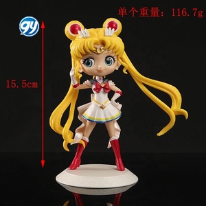 15.5cm 2 pièces Sailor Moon Figure Anime dessin animé Usagi Chibiusa poupée jouet Statue - Product Image 3
