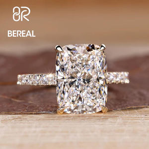 Anillo de Diamantes Cultivados en Laboratorio con Corte Radiante Certificado por IGI, Anillo de Compromiso de Plata 925 Personalizado con Diamantes Creados en Laboratorio VVS, Joyería Fina - Product Image 2