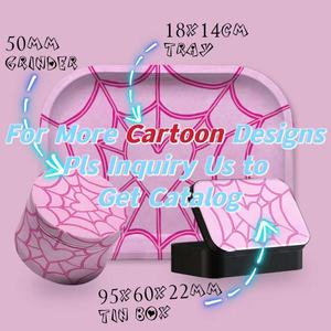 Rất Nhiều Thiết Kế Bán Buôn Biểu Tượng Tùy Chỉnh Hot Bán Trống Thuốc Lá Tin Kim Loại Cán Khay Heb Máy Xay Thuốc Lá Hộp Set Hút <span class=keywords><strong>Kit</strong></span> - Product Image 1