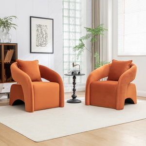 Fauteuil baril moderne rembourré, canapé de salon, fauteuil de détente, fauteuil lounge pour la maison, meubles d'hôtel - Product Image 1