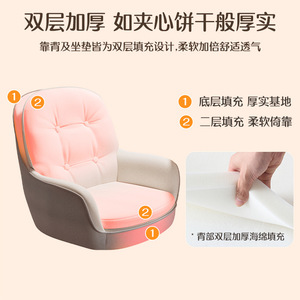 LingTuo Computer Chair Height Adjustable Swivel Office Chair For Home Study Bedroom Makeup Desk Use With Backrest Comfortable - Product Image 4