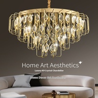 Lustre en cristal italien de luxe Style français ensemble complet de lampes suspendues de luxe pour salon salle à manger chambre à coucher