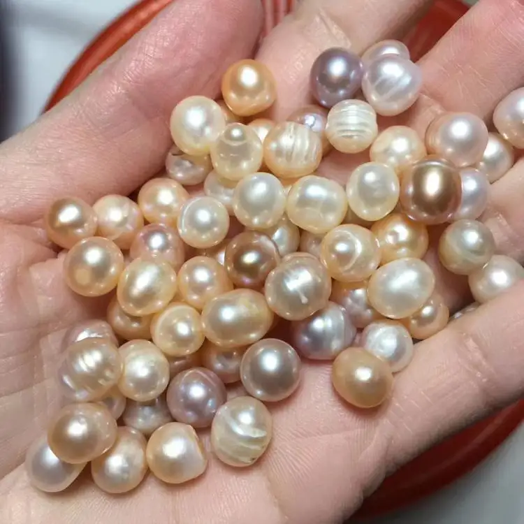 Perle d'acqua dolce reali rotonde perle impeccabile naturali 8-9mm grandi perle d'acqua dolce perle sciolte fai-da-te