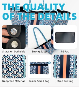 Sacs à Main en Néoprène de Grande Taille pour Femmes d'Extérieur Vente en Gros Prêts à Expédier Sac Cabas de Plage d'Été en Néoprène Sac à Bandoulière pour Femmes - Product Image 6
