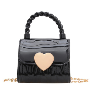 Nuovo stile coreano carino borsa per bambini alla <span class=keywords><strong>moda</strong></span> borsa per ragazze in gelatina Mini borse in PVC elegante borsa a forma di cuore - Product Image 5
