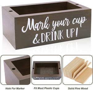 Comptoir de Bar de cuisine en bois, style rustique, pour fêtes, Double Solo, 1 pièce - Product Image 5