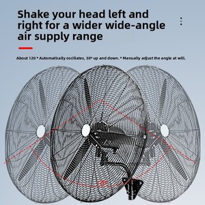 พัดลมไฟฟ้าอุตสาหกรรม 26 นิ้ว, พัดลมติดผนังทรงพลัง, พัดลมฮอร์นกำลังสูง, สำหรับโรงงานและเวิร์กช็อปเชิงพาณิชย์, แรงลมสุดยอด - Product Image 6