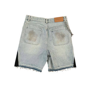 2025 뜨거운 패션 패치 워크 2 조각 세트 여성 민소매 탱크 탑 + 데님 자수 패치 반바지 의상 스트리트웨어 - Product Image 5