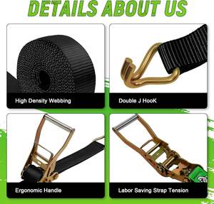 Einziehbarer Ratschen-Zurrgurt 5000kg Polypropylen-Hochleistungs-Fracht sicherungs gurt für LKW-Anhänger OEM Factory Supply - Product Image 4