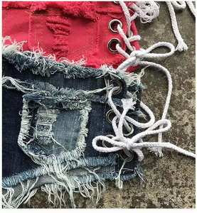 Shorts en jean sexy pour femmes, taille haute, mode, bande nouée, mini short, plage, décontracté, club, fête, bas de bikini, haute qualité - Product Image 6