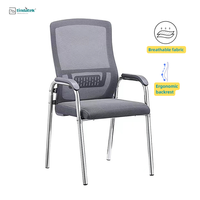 Nouveau design chaise de bureau ergonomique sans tissu de maille de roue traîneau stationnaire pour les événements d'invité de visiteur de réception de réunion attendant