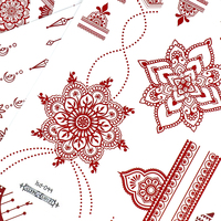 GP Grande Vente Autocollant de Tatouage au Henné Classique Imperméable Beauté Arabe, Pochoirs de Tatouages Éphémères Fleurs pour Fille et Femme