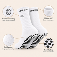 Chaussettes de football respirantes antidérapantes avec logo personnalisé, faible MOQ, pour l'entraînement en équipe
