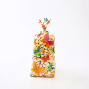 Emballage cadeau imprimé personnalisé violoncelle cellophane fête traiter sacs faveur clair bonbons Cookie plastique Poly Goodie sacs de rangement