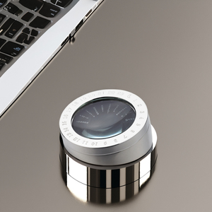 Reloj Mecánico Moderno de Lujo Personalizado, Reloj de Mesa con Hora Mundial, Pinza para Papel con Aguja, Lupa, Base de Metal, Regalos de Oficina, Calendarios - Product Image 3
