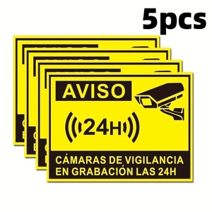 Etiqueta Adhesiva de Advertencia de Monitoreo en Español las 24 Horas, Entrada Ilegal Prohibida, <span class=keywords><strong>Vinilo</strong></span> Adhesivo Fuerte, Resistente al Agua, Uso Agrícola - Product Image 4